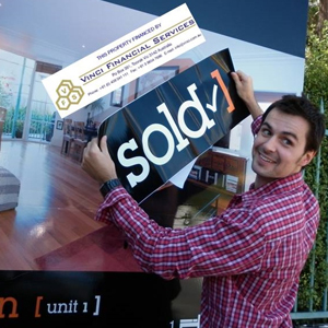 happy man at house sale